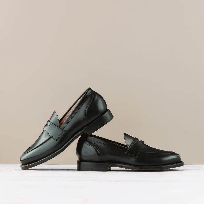 Clara Penny Loafer Black Calf