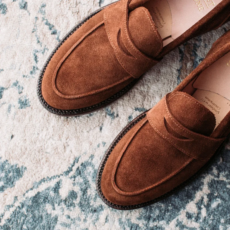 Clara Penny Loafer Bourbon Suede