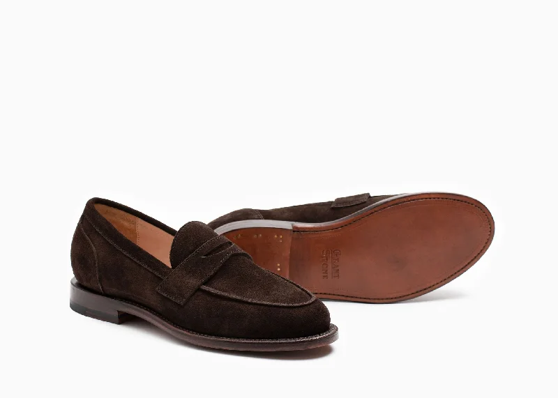 Clara Penny Loafer Espresso Suede