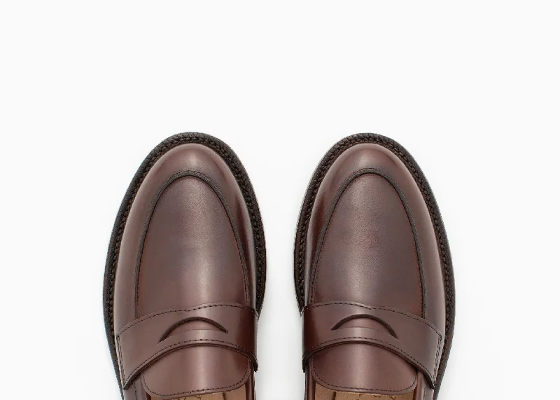 Clara Penny Loafer Tobacco Calf