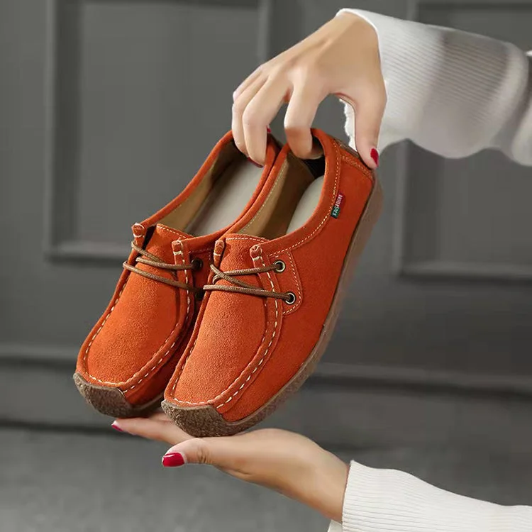 Women Flats Summer Genuine Leather Shoes With Low Heels Slip On Casual Flat Shoes Women Loafers Soft Nurse Ballerina Shoes