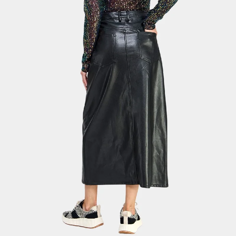 Vegan Maxi Skirt (Black)