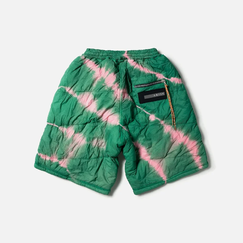 Tie-Dye Padded Liner Shorts - Aqua / Pink