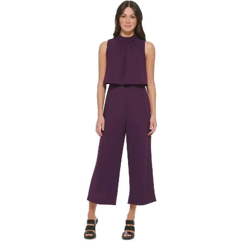 Womens Drapey Crepe Jumpsuit