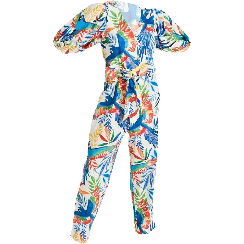 Farm Rio Women's Macaw Flight Jumpsuit Size S