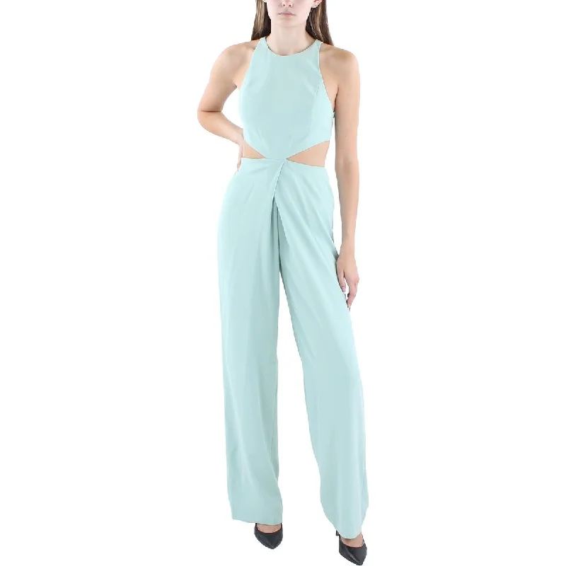 Womens Cut-Out Polyester Jumpsuit