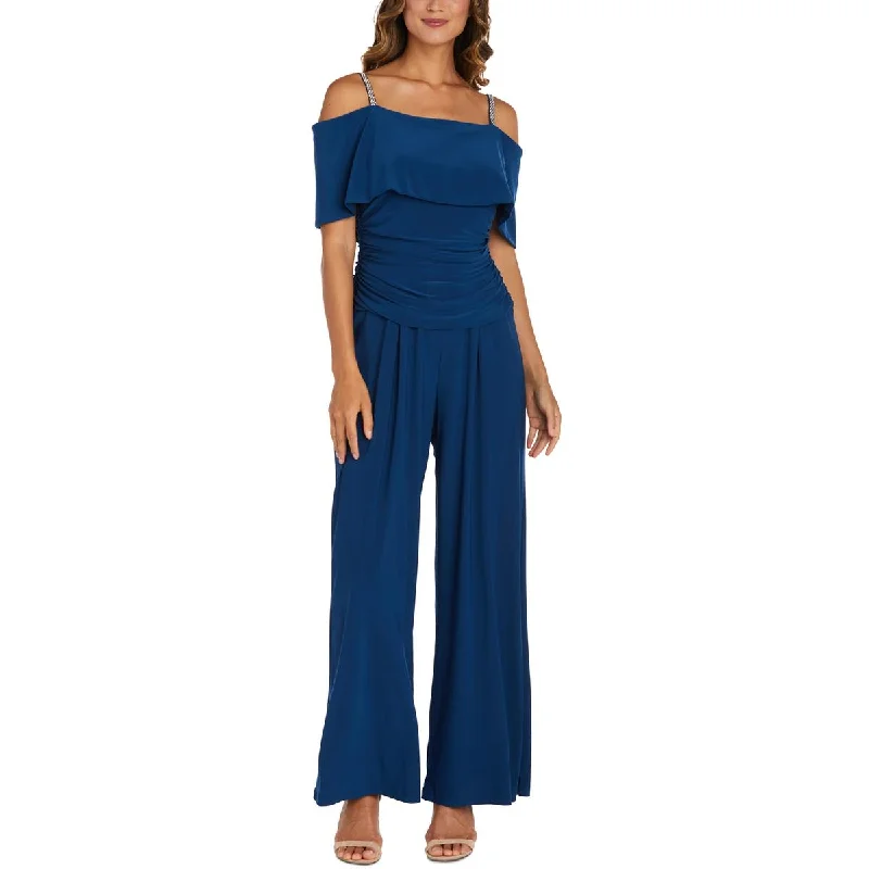 Womens Embellished Wide-Leg Jumpsuit