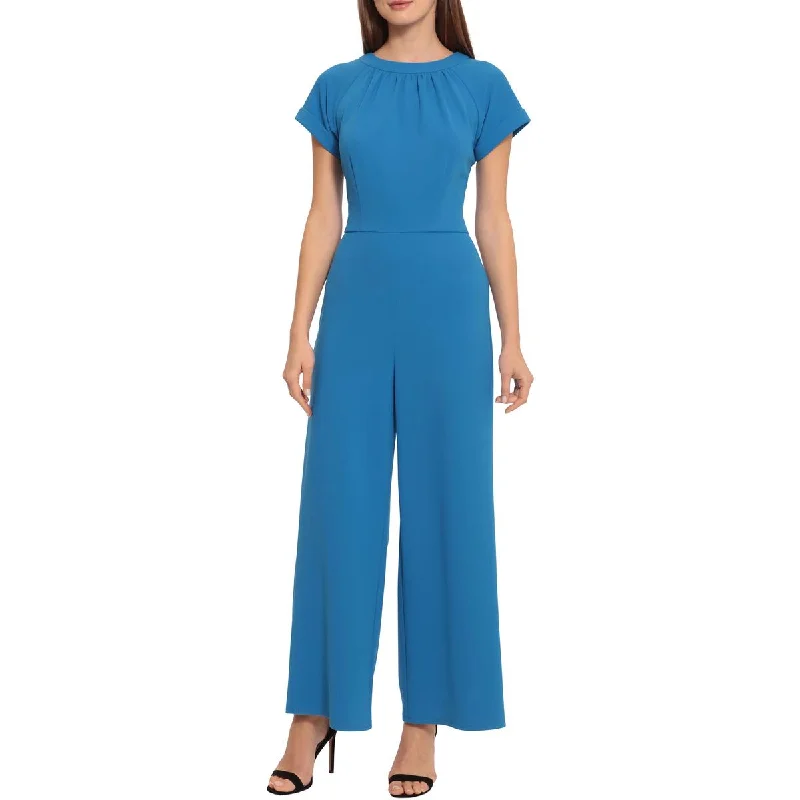 Womens Pleated V-Back Jumpsuit