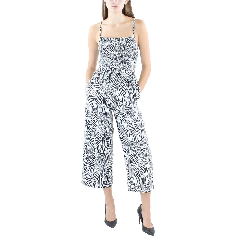 Womens Linen Blend Linen Jumpsuit