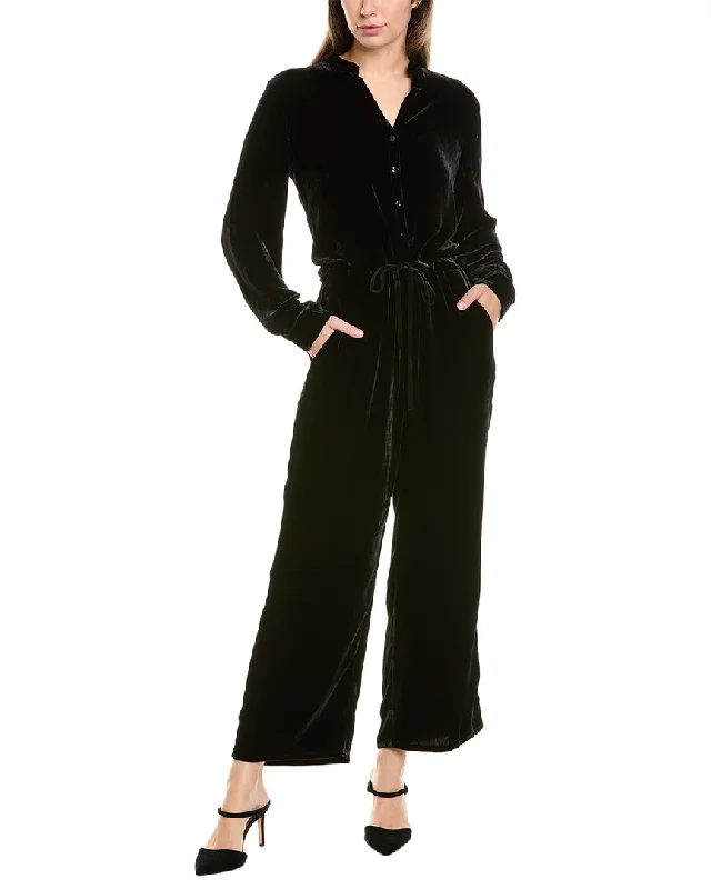 Eileen Fisher Straight Leg Silk-Blend Jumpsuit