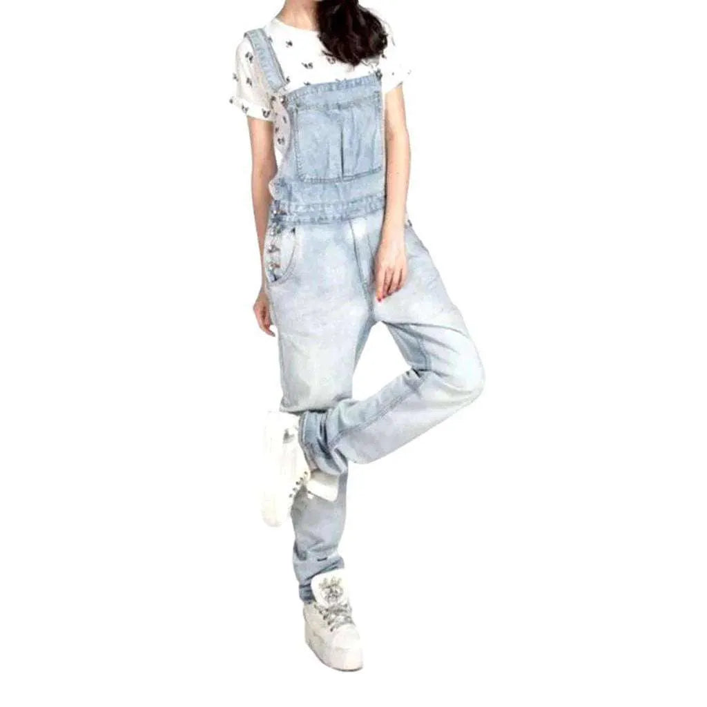 Bleached 90s women's jean overall