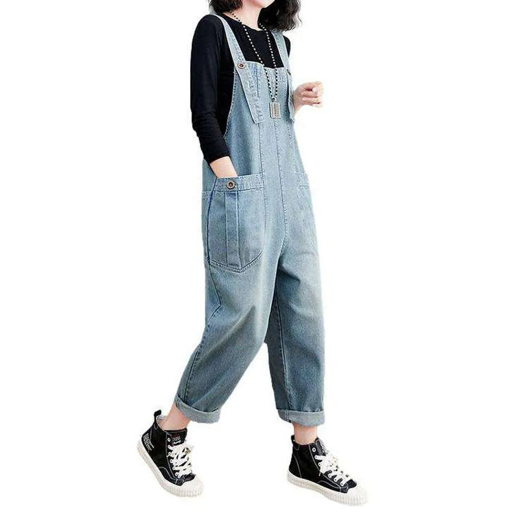 Casual women's denim dungaree