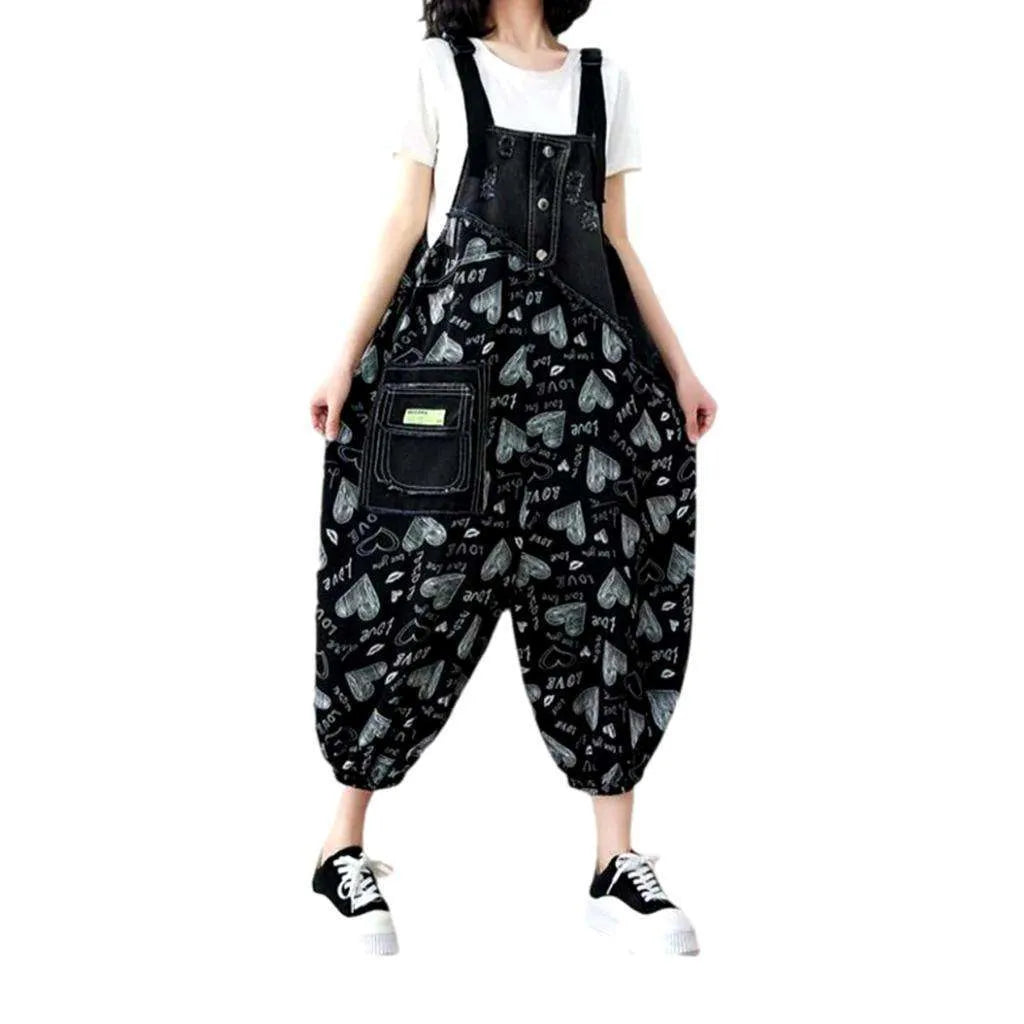 Fashion women's denim dungaree