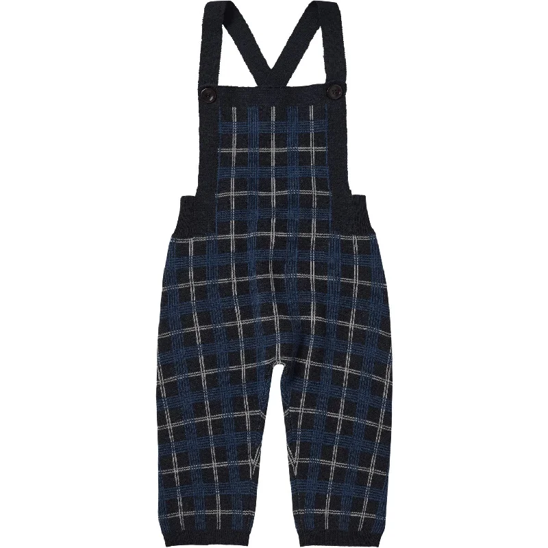 FUB Dark Navy Baby Checked Overalls