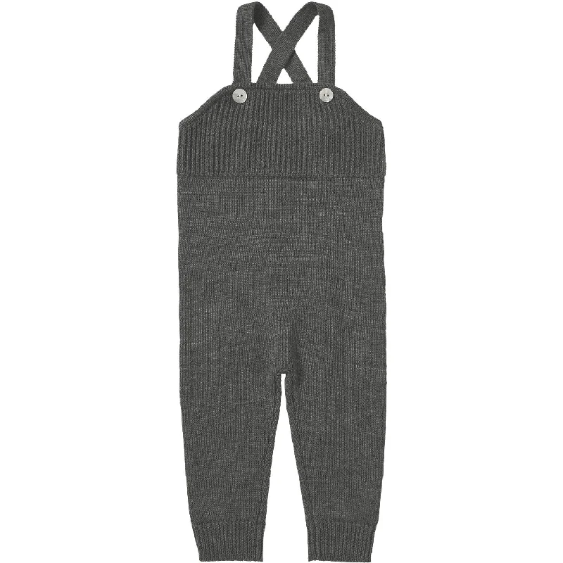 FUB Grey Melange Baby Overalls