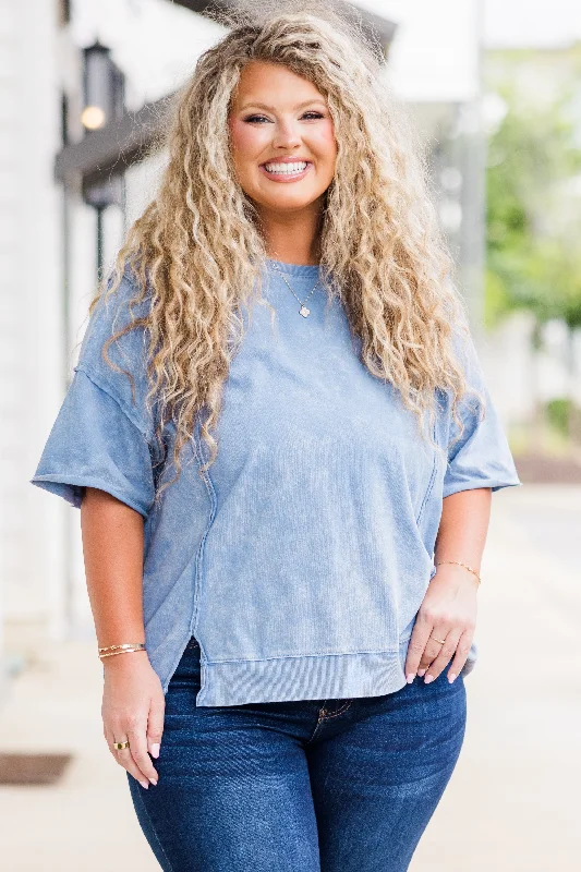 Island Sunrise Top, Denim