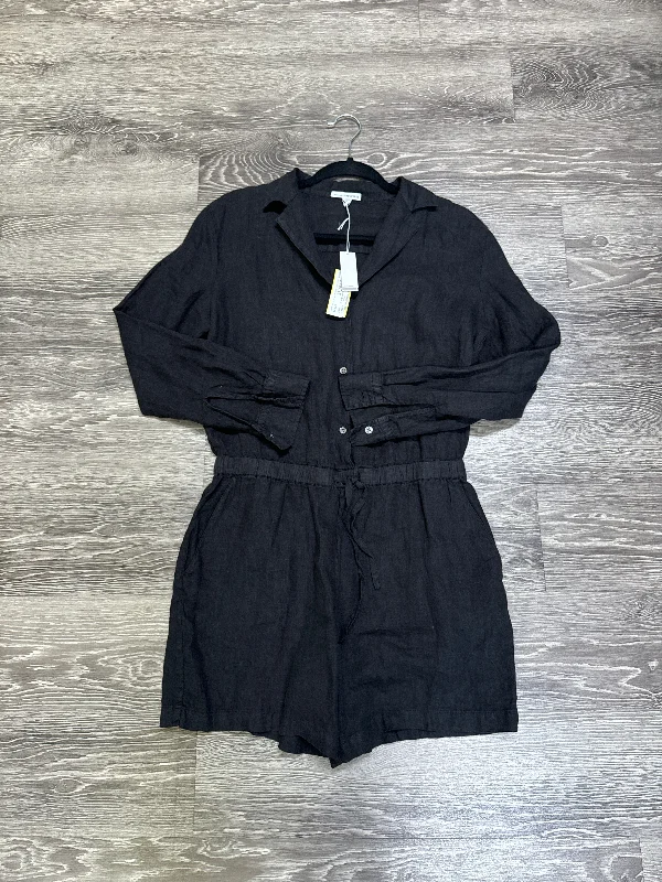 James Perse Linen Button Up Long Sleeve Romper - size 1