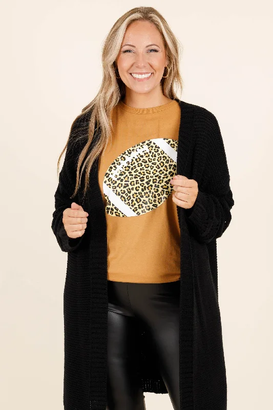 Leopard Football Tee, Toast