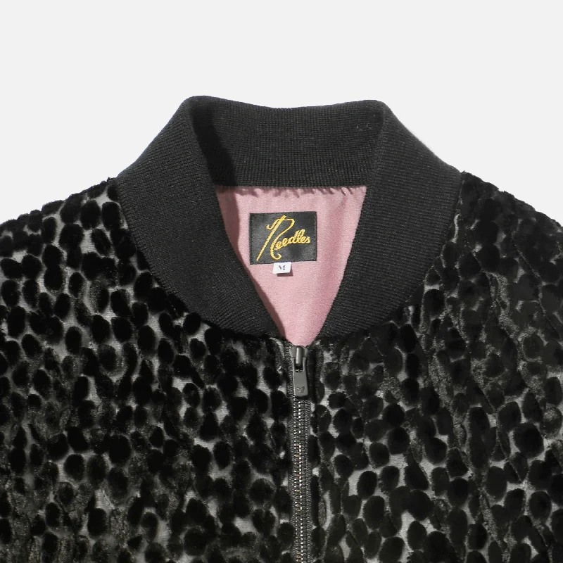 Needles B.B. Jacket - Burnout Velvet / Quilted - Black