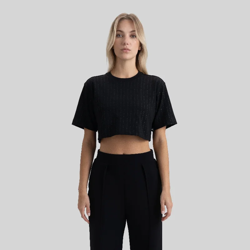 PONTIAC CROP TOP BLACK