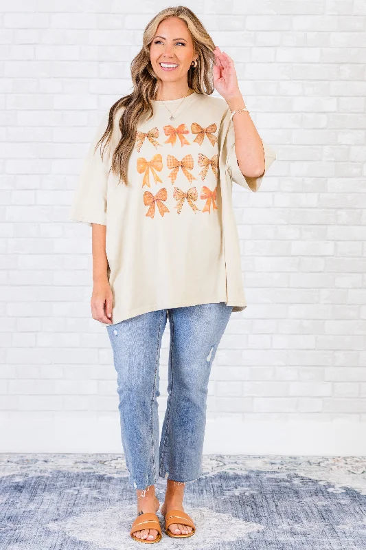 Ready For Fall Boyfriend Tee, Dust