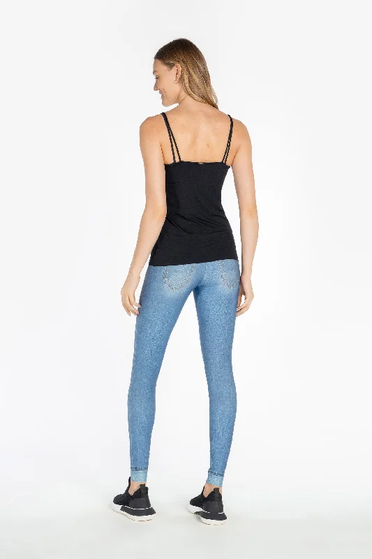 Ripped Denim Legging