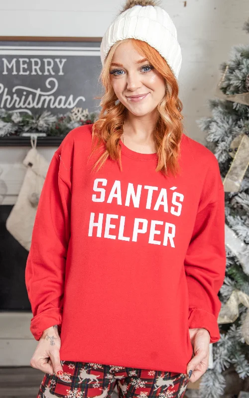 Santa's Helper Sweatshirt - Red**