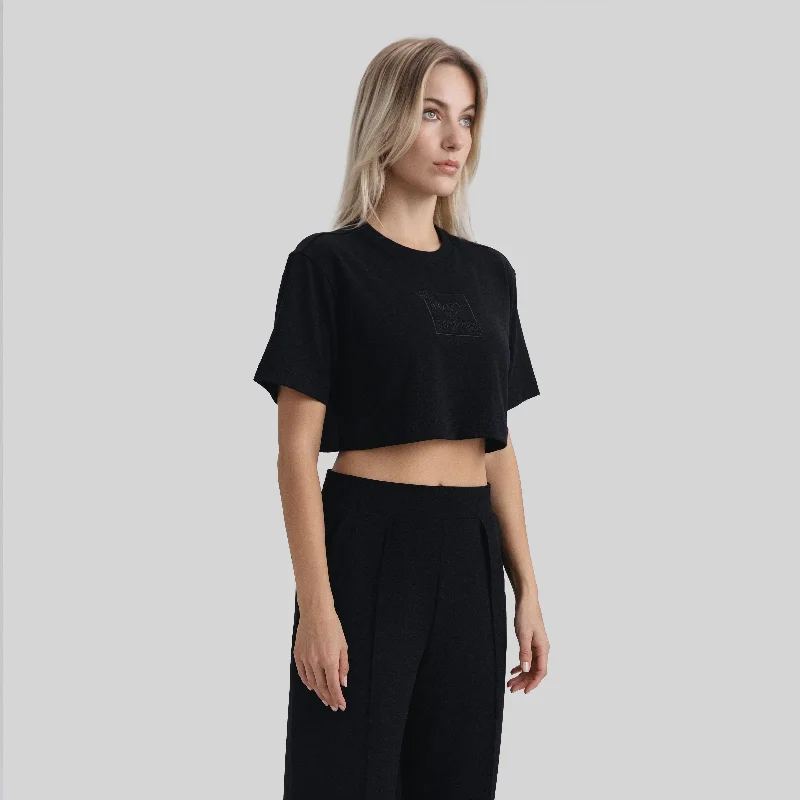 SKODA CROP TOP BLACK