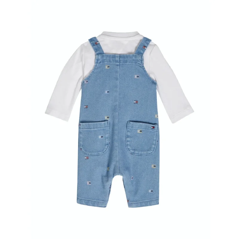 Tommy Hilfiger Denim Medium Fun Allover Print Dungaree Set