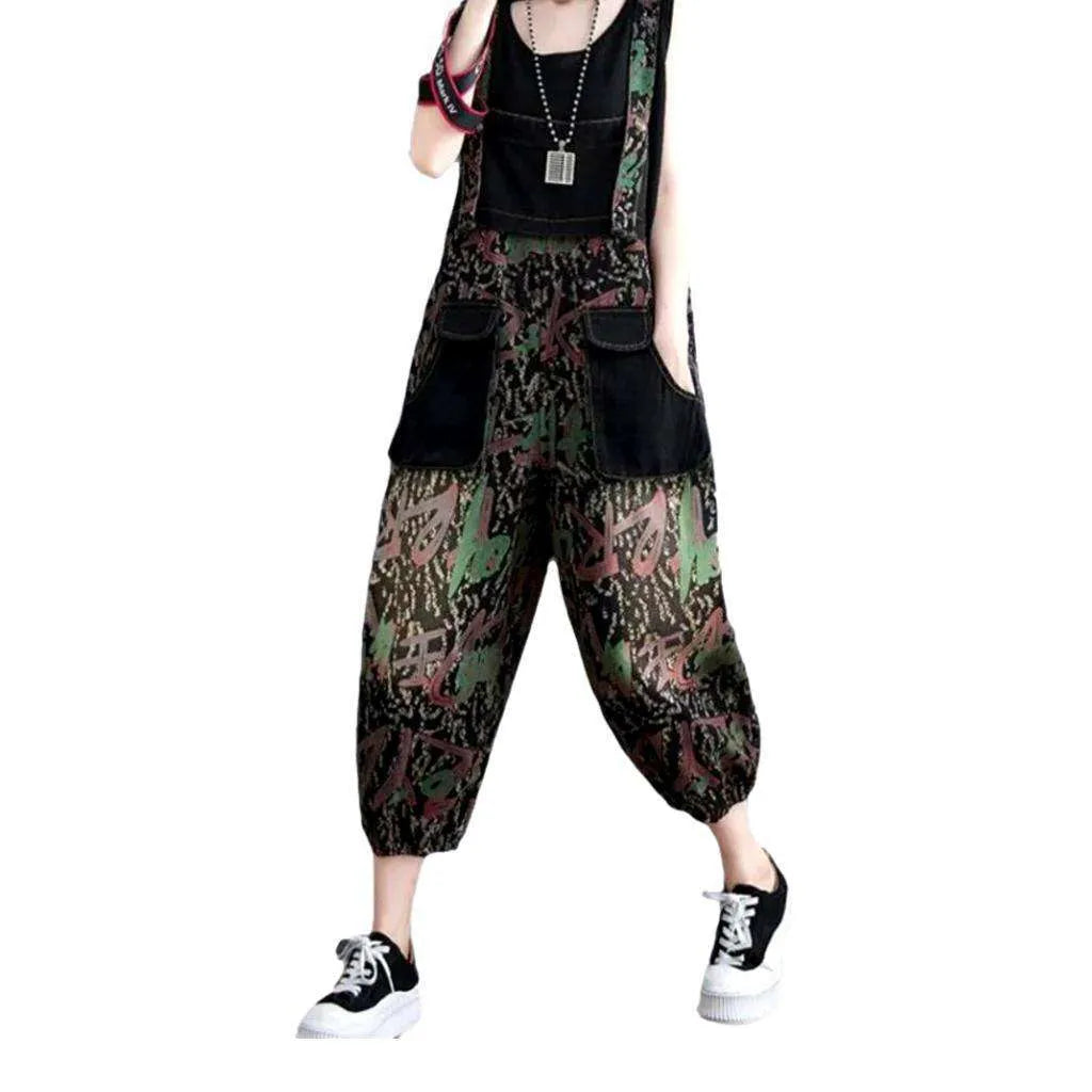 Trendy painted baggy dungaree for women