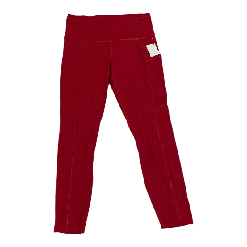 Athletic Leggings By Lululemon In Red, Size: 6