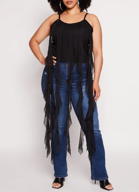 Plus Size Ruffle Fringe Cami