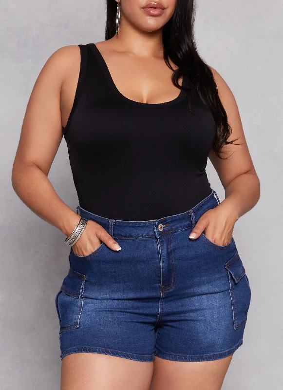 Plus Size Scoop Back Tank Top