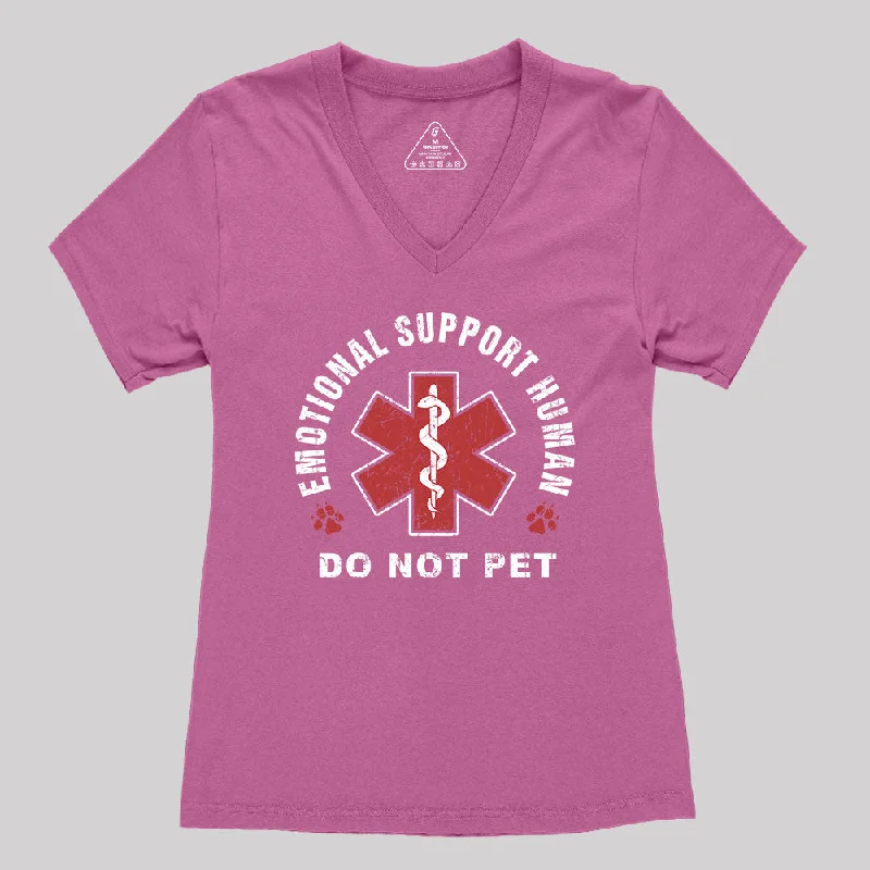 Emotional Support Human Women's V-Neck T-shirt