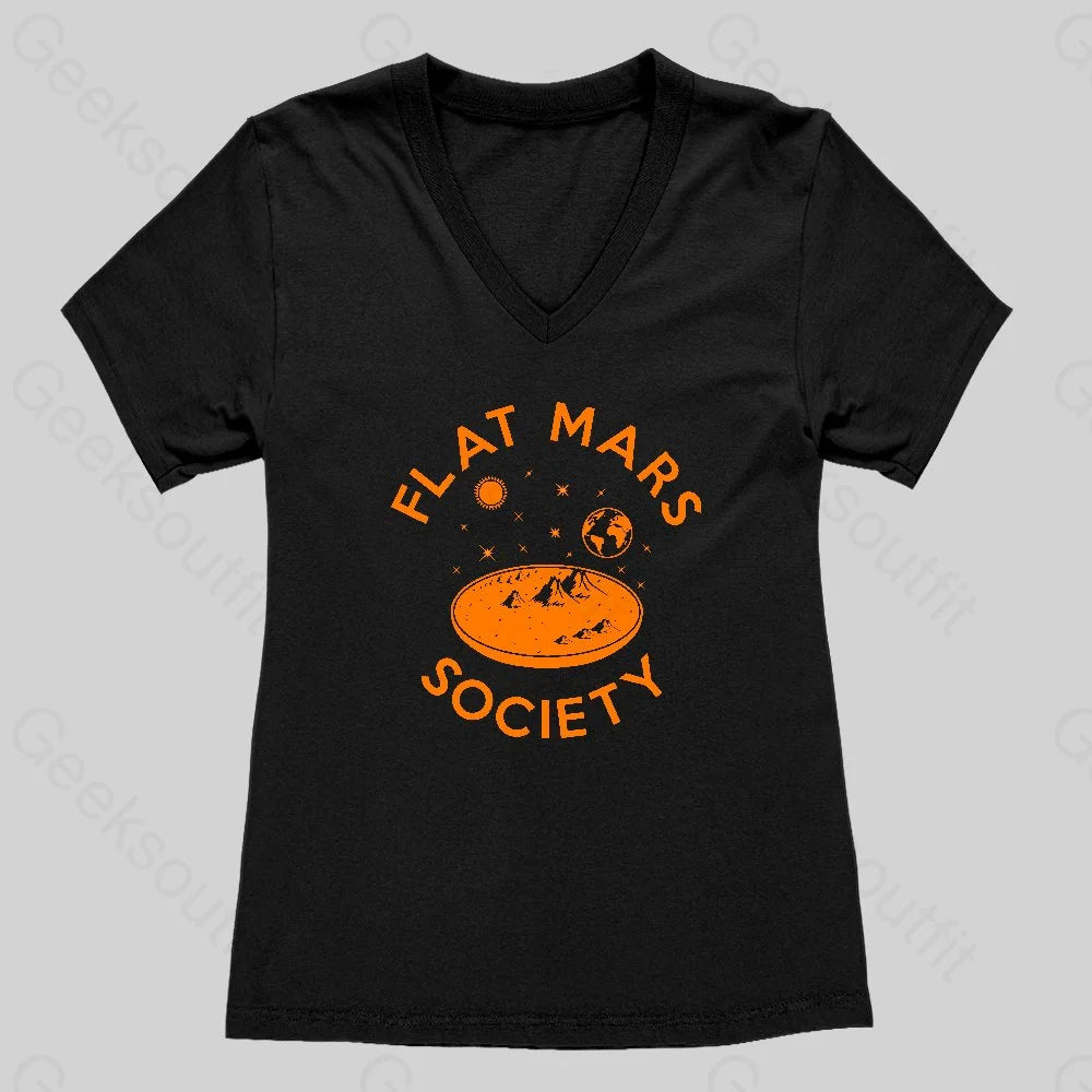 Flat Mars Women's V-Neck T-shirt