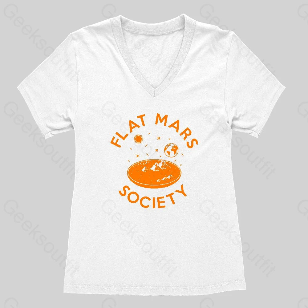 Flat Mars Women's V-Neck T-shirt