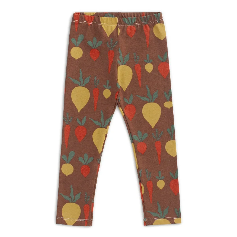 Leggings - Root Vegetables Chestnut