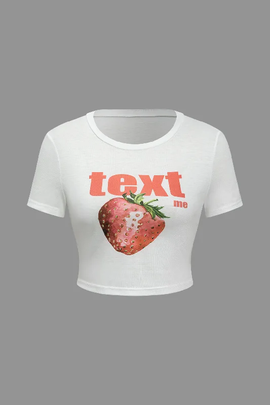 Strawberry Print T-Shirt