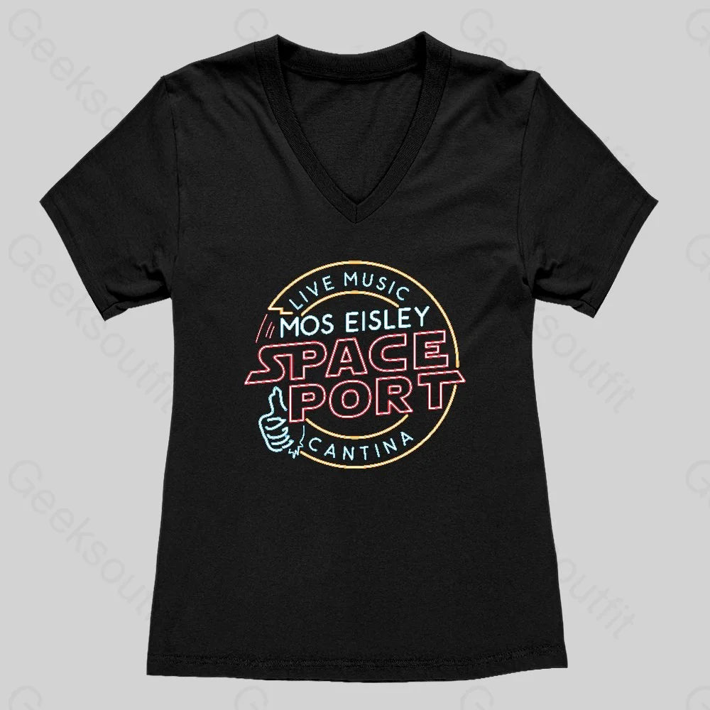 Mos Eisley Space Port Women's V-Neck T-shirt