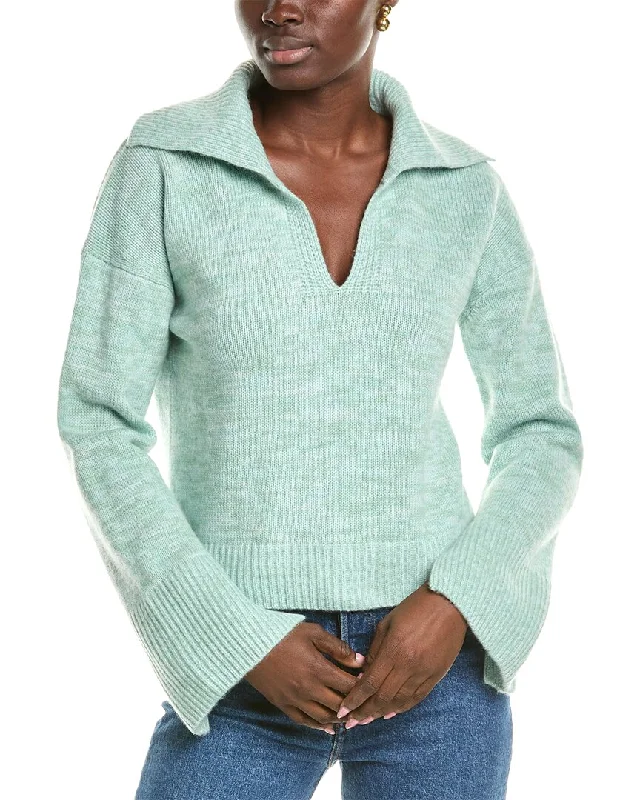 NAADAM Luxe Polo Wool & Cashmere-Blend Sweater