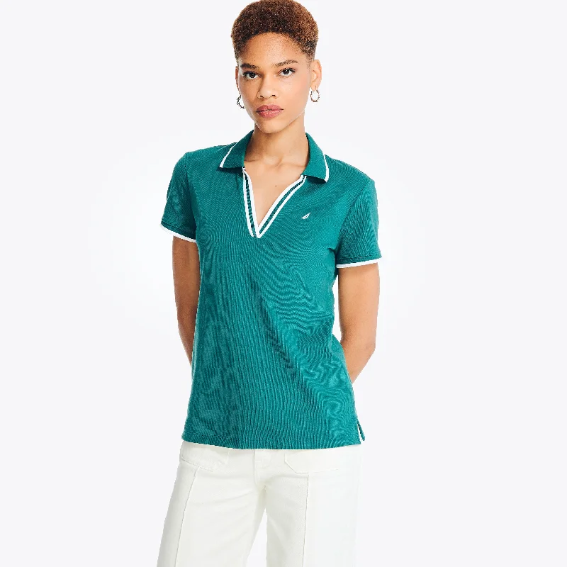 Nautica Womens Sustainably Crafted Deck Polo