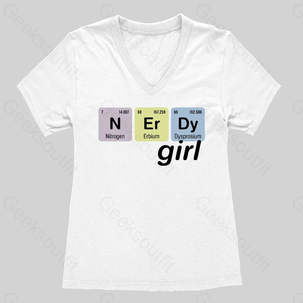 Nerdy Girl Women's V-Neck T-shirt