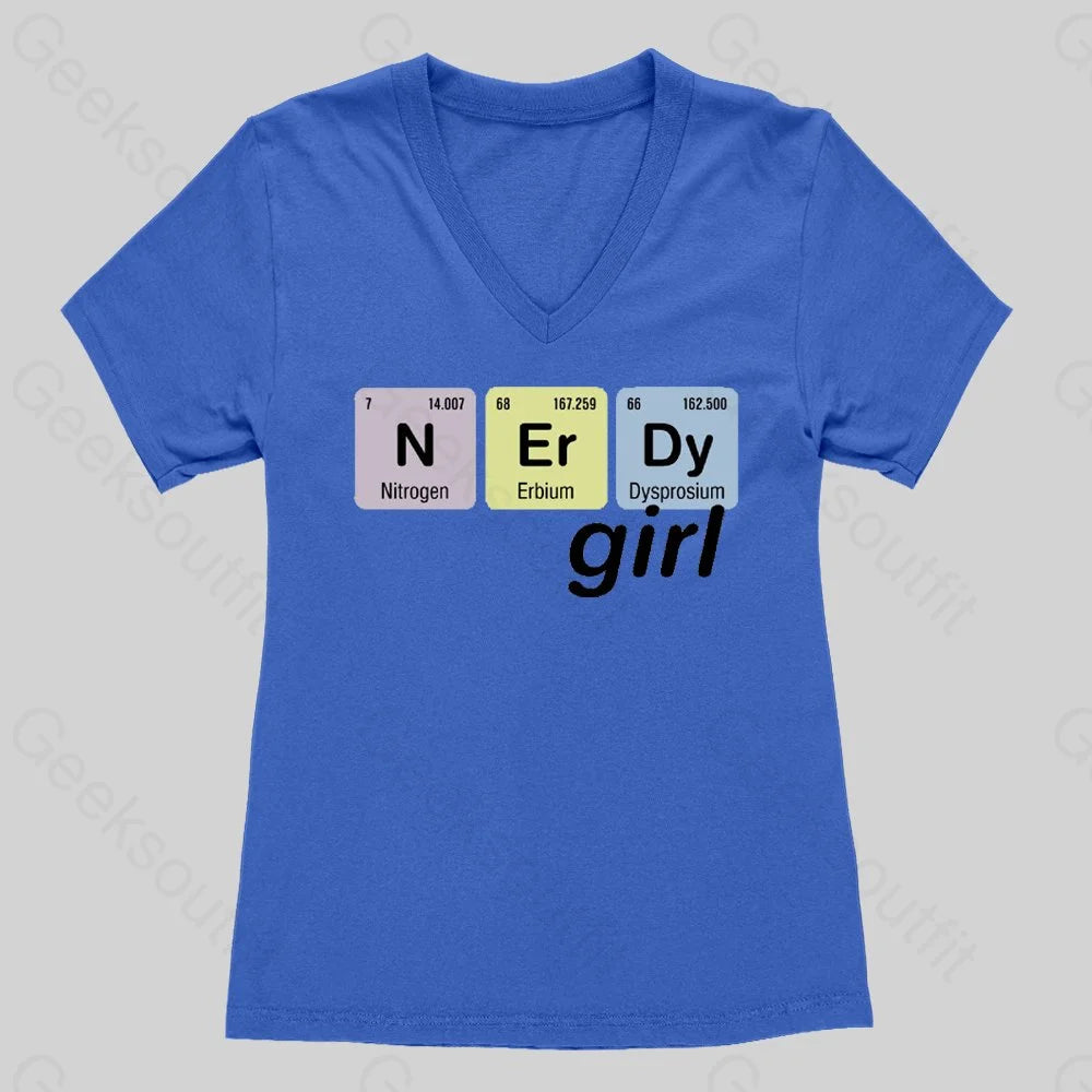 Nerdy Girl Women's V-Neck T-shirt