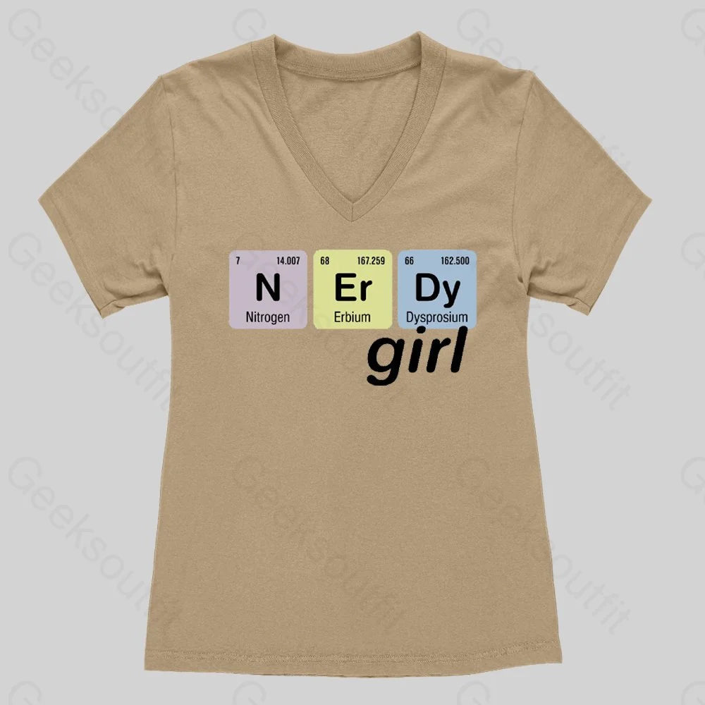 Nerdy Girl Women's V-Neck T-shirt