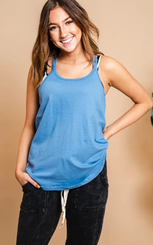 Strappy Tank Top w/ T-Back - Final  Sale*