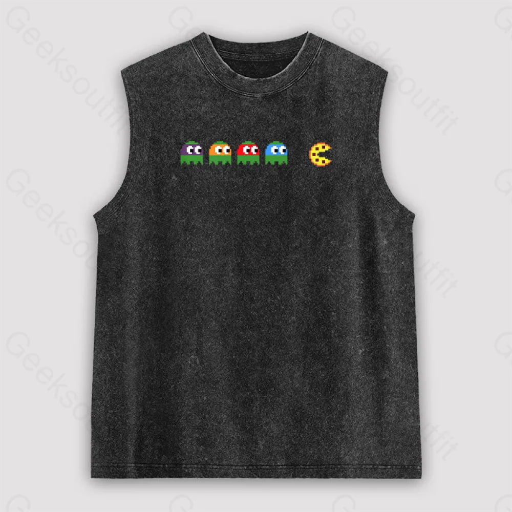 Teenage Mutant Ninja Turtles Chasing Pizza Unisex Washed Tank