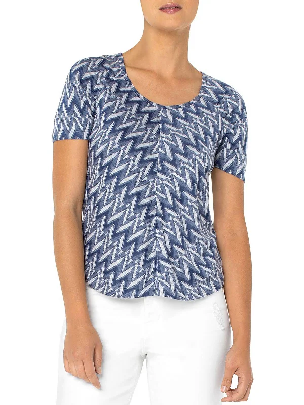 Womens Chevron Crewneck T-Shirt