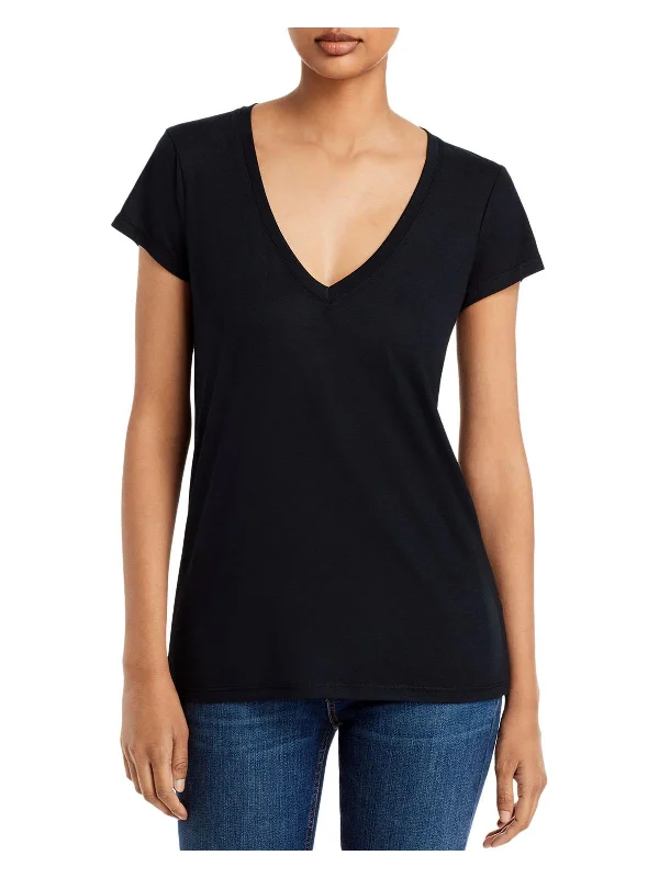 Womens V Neck Slub T-Shirt