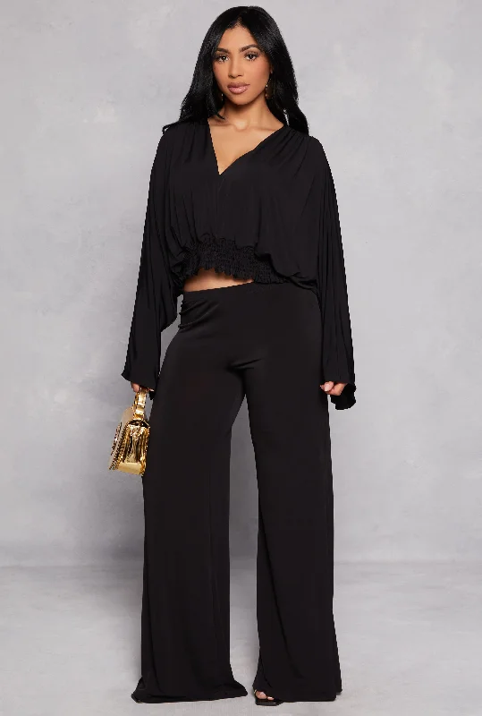 Wide Leg High Waist Pants