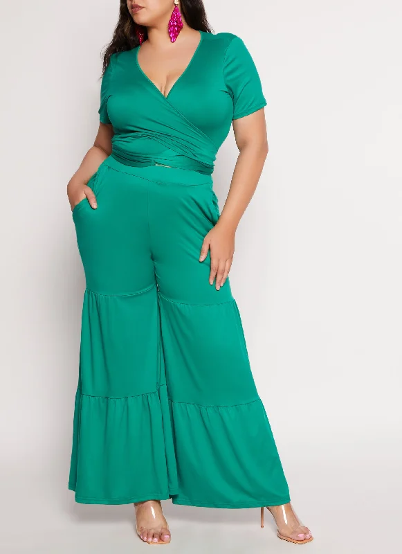 Plus Size Tiered Pants